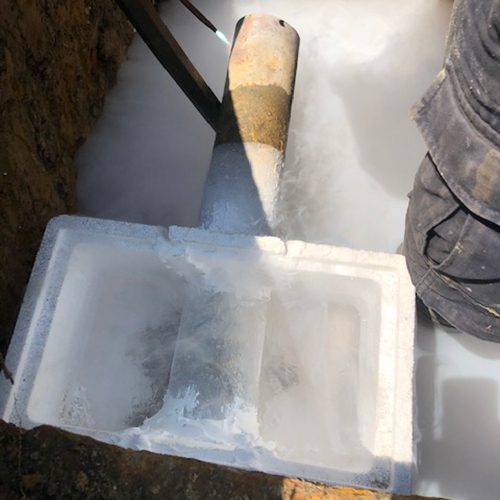 Pipe Freezing 100mm pipe